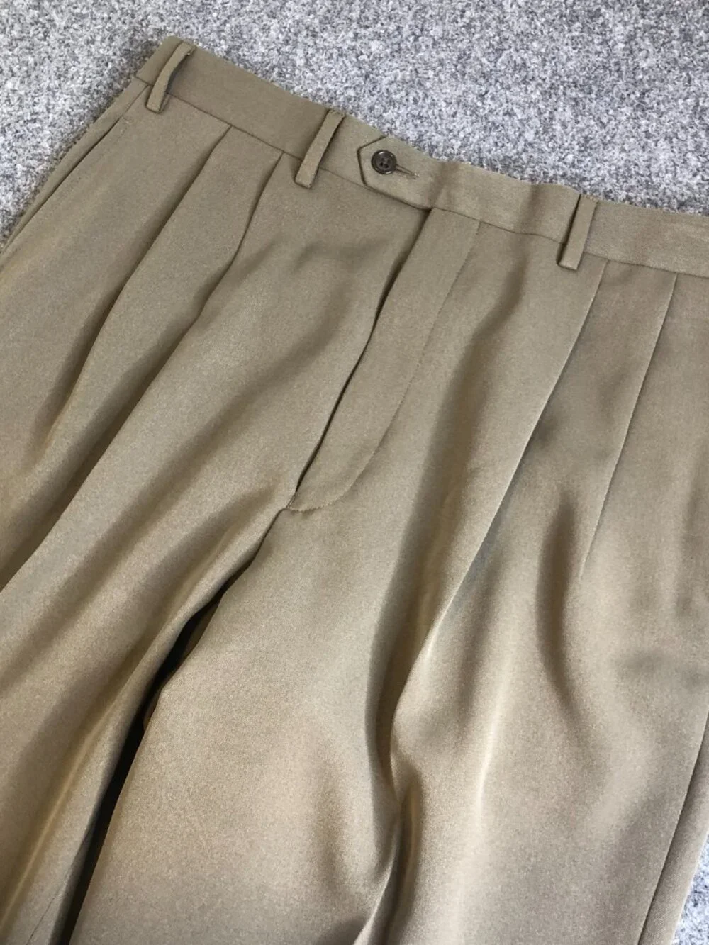 Lauren Ralph Lauren Pants Mens 36x32 Beige Taupe Double Pleated High Waist
